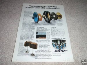 Bose 901 Speaker AD from 1978, Series III, color