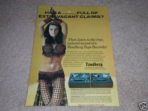 Tandberg 64x,12 Open Reel Ad, 1968, Rare Ad!
