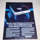 Technics SL-J2 Linear Tracking Turntable Ad, 1985