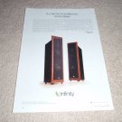 Infnity Sigma IRS Epsilon Speaker AD from 1996