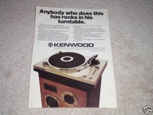 Kenwood KD-5070 Turntable Ad, on spkr! Rare one,specs