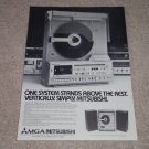 Mitsubishi Vertical Turntable Ad,1979,X-10,like LT-5v