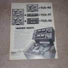 Teac TCA-40,41,42 RA-41 Pro line Open Reel Ad 1970