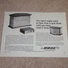 Bose 901, 1st Ad! 1968, Article, 6"x9" Very Rare!