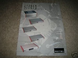 Rotel RHB10,RHA10,RHC10 Amps,pre,Tuner AD from 1994