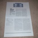 Sumo Andromeda Amplifier Review, 1984, 2 pgs, Full Test