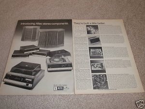 Altec Lansing 2 pg Ad fr 1970,724,2875a,725,714,911a