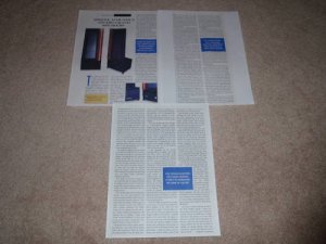 Apogee Acoustics Studio Grand Speaker Review,1994,3 pgs