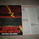Adcom GFA-555 Amp Ad,2 pages,article 1987