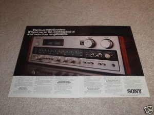 Sony 7800 Receiver Ad,2 pgs,specs,color,Features, Nice!