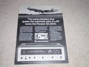 Pioneer SX-2500 Receiver Ad, 1971, Specs, Article