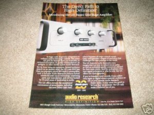 Audio Research Preamp,TUBE LS1 Ad from 1989