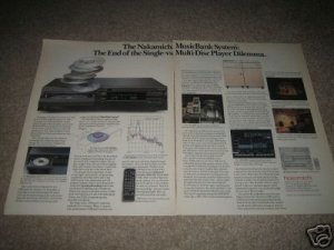 Nakamichi CD player 2, musicbank Ad from 1990,2 pgs