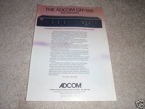 Adcom GFP-555 Preamp Ad from 1988,very nice!
