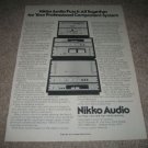 Nikko Audio Ad from 1978,Gamma,Alpha,Beta,NA-850