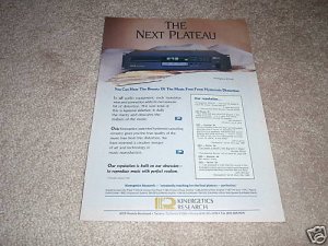 Kinergetics Research CD Player Ad from 1990,KCD-40