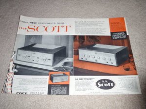 hh Scott Ad, 1956, Very Rare 2 pg,330b Tuner,210e Amp