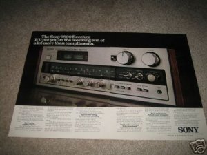 Sony 7800 Receiver Ad from 1977, 2pages,color!