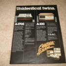 Teac Cassette Deck Ad from 1977, A-170s, A-100 cool!