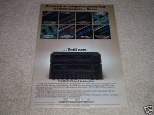 SAE T14 Tuner, A14 Amplifier Ad,color,Beautiful Ad!RARE