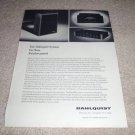 Dahlquist Bass Reinforcement Ad from 1977,DQ-MX1,DQ-W1
