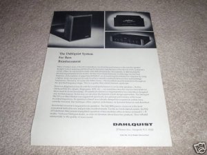 Dahlquist Bass Reinforcement Ad from 1977,DQ-MX1,DQ-W1