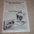 Stanton Electrostatic Headphone Ad, 1971,Mark III Iso