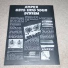 Ampex AX-300,AX-50,Micro-335,54,155 Cassette Ad, 1971