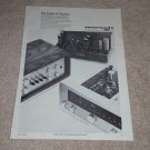 Marantz Ad, 1965, RARE! Model 7,Pre, 8B Amp, 10b Tuner