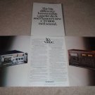 Pioneer CT-F1000 Cassette Ad,Nakamichi 1000 II,4 pgs