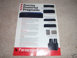 Parasound D/AS-1000II Amp,900 Tuner,VF-900 CD,HX-600 Ad