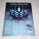 Bose 901 III Speaker Ad, Article, Features, RARE! 1977