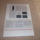 B&W DM2/II Speaker Review, 1978, 2 pgs, RARE! Specs