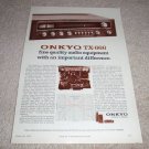 Onkyo Receiver Ad from 1974, TX-666 specs, article