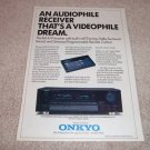 Onkyo TX-sv7m Receiver Ad, Integra! Beautiful Ad!