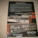 Denon DR-M3,4,2 High-End Cassette Deck Ad from 1983