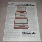 Nikko Audio Ad,1979,color,Alpha 1,Gamma 1,Beta II