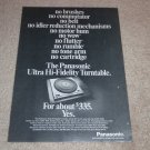 Panasonic Technics SP-10, 1st Ad! 1971,Article, Rare!
