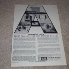 Altec A-7 Voice of the Theater,605a,838a,831a Ad,1962