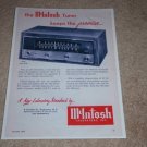 McIntosh McTuner Ad, 1958, Article, Rare Ad!