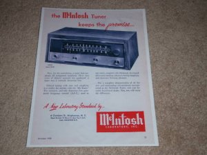 McIntosh McTuner Ad, 1958, Article, Rare Ad!