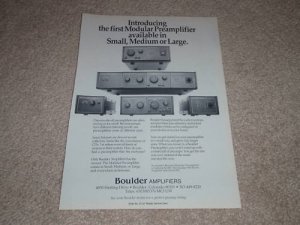 Boulder Modular Pre, 500 Amplifier Amp Ad,1988, Article