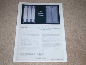 Bozak B-4000 Speaker Ad, 1966,Article, Rare Ad!