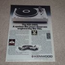 Kenwood KD-3100 Turntable Ad,1978,Article,cutaway,specs