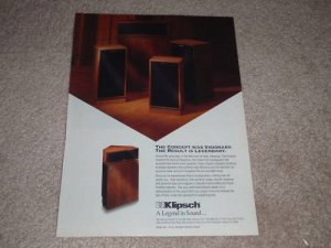 Klipsch Ad,Klipschorn,Cornwall,Forte,KG4, Article, 1993