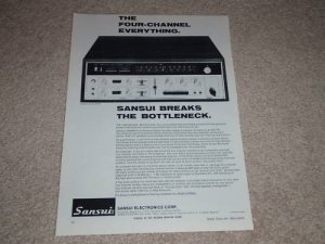 Sansui QR6500 QUAD Receiver Ad, 1971, Article, Specs