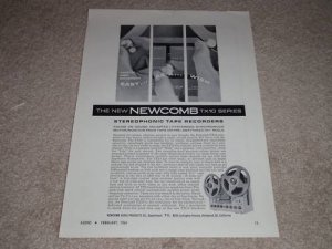 Newcomb TX10 Open Reel Ad, 1964,Every Feature listed!