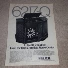 Telex 8 Track Changer Ad, 1970, Rare Ad! 1 pg, Article