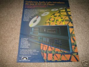 California Audio Labs Icon Cd Player AD from 1989