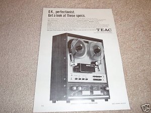 Teac A-6010 Open Reel Deck Ad,1 page,specs,excellent!